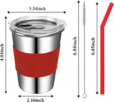SSAWcasa Kids Cups with Lids and Straws 5-Pack